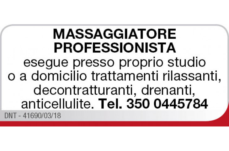 Massaggiatore professionista Massaggiatore professionista
