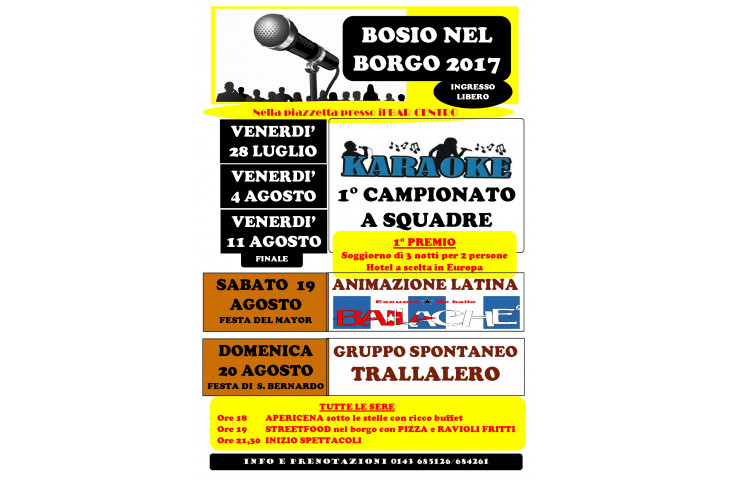 Bosio nel borgo 2017 Bosio nel borgo 2017