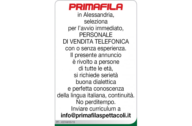 Primafila, Primafila,