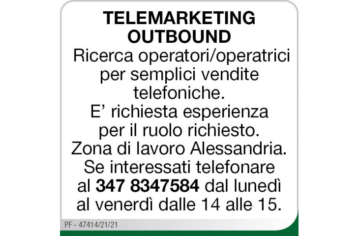 Telemarketing outbound Telemarketing outbound